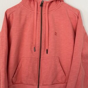 Sweaty Betty Women's S Essential Hoodie Sweatshirt‎ Pink Coral Crop Pockets